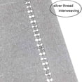 thumbnail image 4 of 2X Chemin de Table Fait Main, Écharpes de Commode, Fil Argenté Entrelacé (Gris Clair, 12 x 72 Chemins de Table), 4 of 4