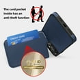 thumbnail image 5 of For iPhone 13 Case Wallet with Credit Card Holder, RFID Blocking Card Slot,Premium PU Leather Magnetic Clasp Kickstand Heavy Duty Shockproof Rugged Protective Cover Case,Blue, 5 of 8