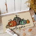 thumbnail image 3 of Sm:)e Pumpkins Fall Thanksgiving Doormat 17 x 29 Inch Low-Profile Switch Welcome Floor Mat for Indoor Outdoor, 3 of 8