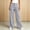 Gray, variant on Pants for Women High Waisted Button Grid Wide Straight Leg Palazzo Loose Fit Casual Flowy Trousers