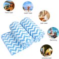 thumbnail image 5 of NC 2 Piece Bath Towel Set, Chevron Pattern Microfiber Soft Fast Drying Towels, Blue, 5 of 5