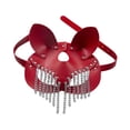 thumbnail image 2 of Accesorio de disfraces de mascarada de media cara Steampunk para baile de graduación de noche, Mardi festivo Rojo, 2 of 7