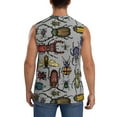 thumbnail image 4 of Bingfone Bright Insects Pattern Men's Tank Tops Workout Sleeveless Tee Shirts Running Beach Tanks for Men-XX-Large, 4 of 8