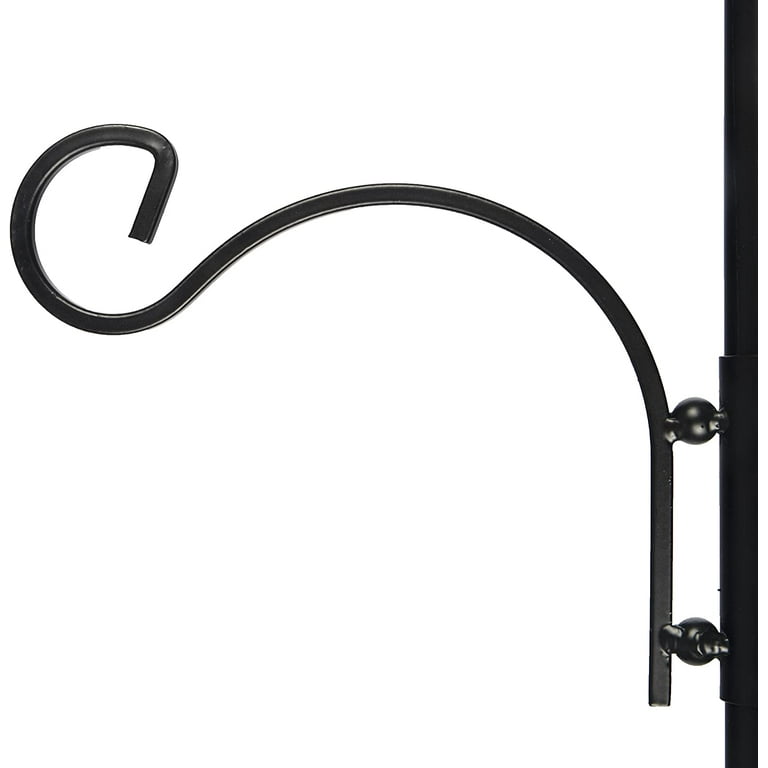 Deluxe Bird Feeding Station in Black : Hang Multiple Feeders From the 4 Hangers to Your Yard - 22 inch Wide x 7 feet 8 inch Tall Deluxe Bird Feeding Station in Black : Hang Multiple Feeders From the 4 Hangers to Your Yard - 22 inch Wide x 7 feet 8 inch Tall