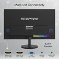 thumbnail image 2 of Sceptre E275W-19203R Monitor LED 1080P de 27 pulgadas 99% sRGB 2X HDMI VGA Altavoces incorporados, negro máquina (serie E275W-19203R), 2 of 5