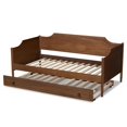 thumbnail image 5 of Bowery Hill Walnut Finished Wood Twin Size Daybed with Roll-Out Trundle, 5 of 9