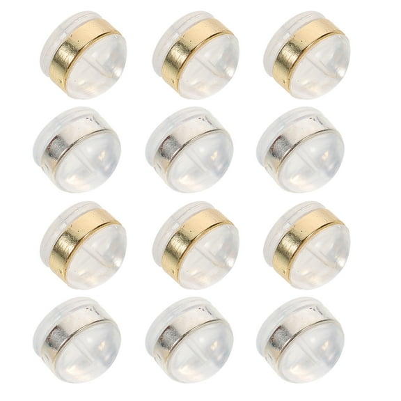 12 Pcs Stud Plugs Jewelry Making Supplies Silver Earring Backs Hoops for