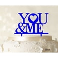 thumbnail image 1 of Personalized "You And Me" Wedding Cake Topper Cake Decoration Color Option Available "5-6"-7" Inches Wide, 1 of 1