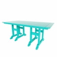 thumbnail image 6 of WestinTrends Dylan Adirondack Patio Dining Set for 6, All Weather Poly Lumber Outdoor Table and Chairs Set of 4, 71" Trestle Table and Adirondack Dining Chair with Dining Bench, Turquoise, 6 of 9