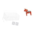 thumbnail image 1 of Adorno coleccionable Dalecarlian Caballo Figura Animal Escultura para Estantería Entrada Gabinete Decoración del Hogar Arte Popular Wo, 1 of 8
