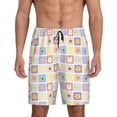 thumbnail image 3 of Lsque Cat And Rabbit Mens Sleep Pajama Shorts,Short Pajama Pants, Cotton Ultra-Soft Knit-4X-Large, 3 of 9