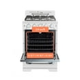 thumbnail image 4 of Rétro Cuisinière à Gaz Autoportante Classique de 24 Pouces avec Four à Convection, Blanc Guimauve, 4 of 12