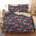 thumbnail image 2 of 3D Abstract Color Leaf Pattern Quilt Cover Set Bedding Set Duvet Cover, 2 of 3