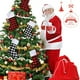 thumbnail image 3 of Skylety - Juego de 6 medias navideñas a cuadros de búfalo, decoraciones clásicas, ligas navideñas con puños de felpa para el hogar, decoraciones navideñas para fiestas (rojo, negro y blanco y negro) Ormromra WMZL-2229-3, 3 of 7