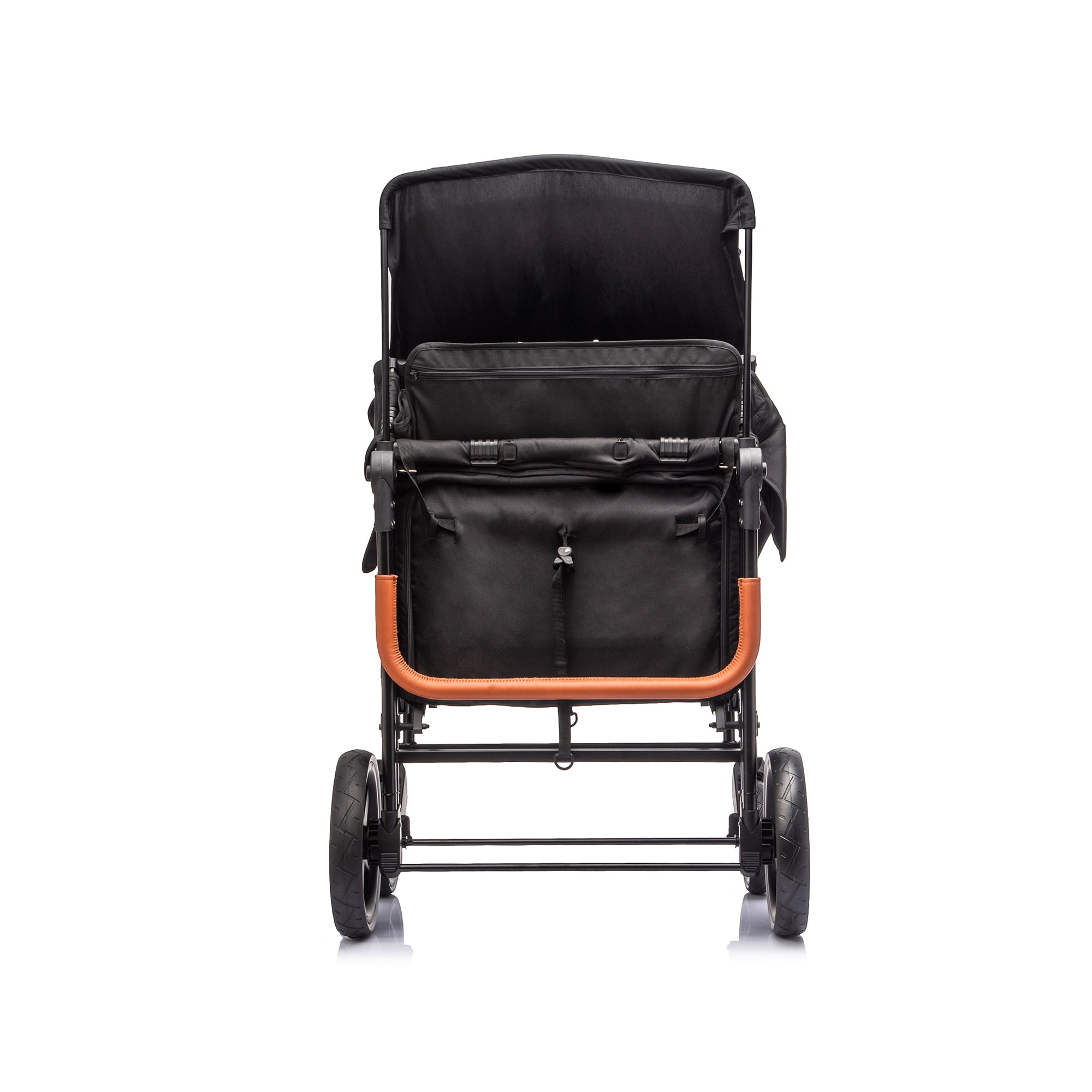 Wogan Stroller W/removble 4-Seater,Extra-Thick Support Bar & Higher 212 Load Capacity,Multi-Zone Storage,5-Point Harness,Dual Leather Handles,All-Terrain PU Wheels w/ Suspension & One-Step Brake