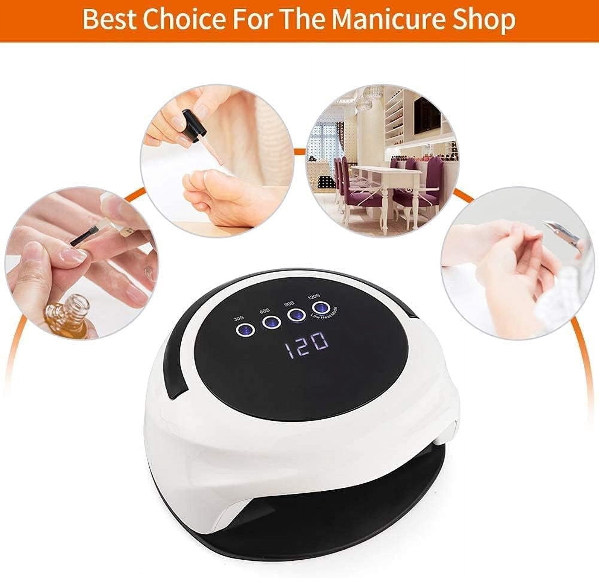 Nail Lamp,UV LED Nail Lamp, 98 W Nail Dryer for Gel Polish, Quick Dry Gel Nail Light with Timers, Automatic Sensor