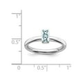 thumbnail image 4 of 1/2 Carat (ctw) Princess-Cut Aquamarine Ring in Sterling Silver, 4 of 4