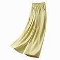 thumbnail image 3 of TOWED22 Girls Straight Wide Leg Track Pants Elastic Waist Casual Baggy Athletic Pants Loose Jogger Sweatpants(Yellow,13-14 Y), 3 of 9