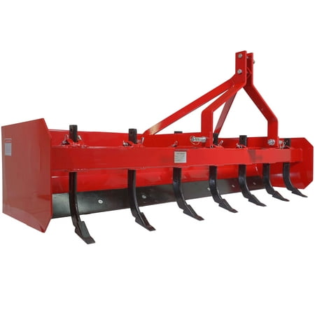 Titan 7' Box Blade Tractor Attachment Category 1 Cat 0 Scarifier Shank (Best Box Blades For Tractors)