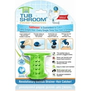 TubShroom Revolutionary Hair Catcher Drain Protector for Tub Drains (No More Clogs) Green