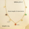thumbnail image 2 of LUXERAD Women's Anklets - 14K Gold Plated Adjustable Dopamine Colorful Vacation Style Anklet, Waterproof, 2 of 4