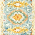 thumbnail image 5 of SAFAVIEH Aspen Ronnette Floral Bordered Wool Runner Rug, Blue/Ivory, 2'3" x 5', 5 of 6