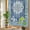 Blue, variant on Rainbow Window Privacy Film, Sage Green Static Cling Window Film PVC, Boho Retro Abstract Floral Ethnic No Glue UV Blocking Glass Covering, Removable Stained Glass Sticker 17.7''x39.3''