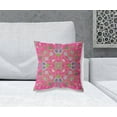 thumbnail image 2 of 16" x 16" Hot Pink Blown Seam Paisley Indoor Outdoor Throw Pillow, 2 of 3