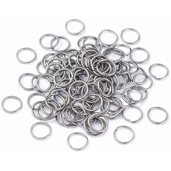 Bulk 2000 Pieces 10mm Stainless Steel Open Jump Rings, 1mm Thick - 304 Grade Durable Connectors for Chainmail Making, Jewelry Findings and Crafting
