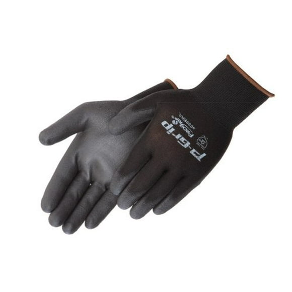 Liberty Glove & Safety P-Grip Ultra-Thin Polyurethane Palm Coated Plain Knit Glove with 13-Gauge Black Nylon/Polyester