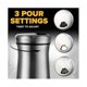 thumbnail image 3 of Salt and Pepper Shakers - Black & Silver Spice Dispenser with Pour Holes - Stainless Steel and Glass - 2 Bottle Set - Green, 3 of 5