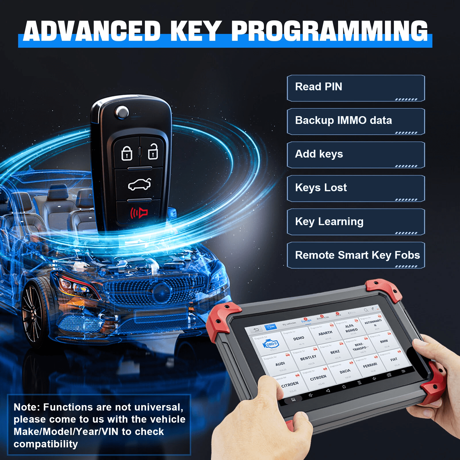 XTOOL D7X OBD2 Scanner Bidirectional Scan Tool, Ai-Assisted Car Scanner with 39+ Resets, Key Fob Pr0grammer, Full System Diagnostic Tool, ECU Cod-ing, 3-Year Free Updates