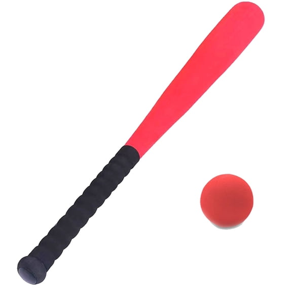 Baseball Bat Ball Set 64cm Funny Games Kids Bat for Adults Kids Light Baseball Bat with Training Ball Red