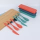 thumbnail image 4 of Zhuge Juego de 2 utensilios de viaje portátiles, cuchillo, tenedor y cuchara de paja de trigo reutilizables, vajilla para viajes, picnic, camping o uso diario (azul), 4 of 5