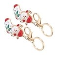 thumbnail image 2 of Llavero colgante de Papá Noel, adornos decorativos a la moda, bonitos y elegantes, color rojo, 2 uds., 2 of 14