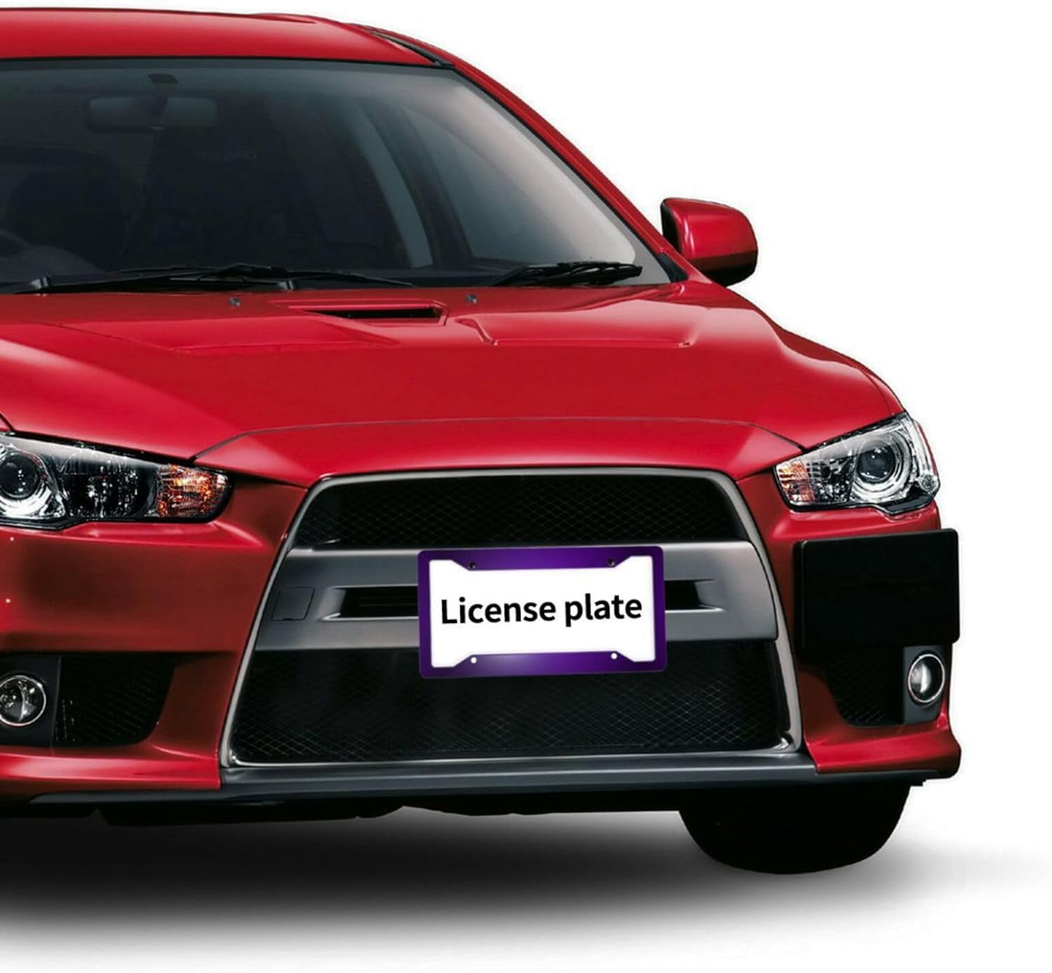 Purple License Plate Frame 2 Packs Purple Car Accessories  Metal License Plate Holder, Weather Proof, Rust-Proof  Size