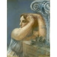 thumbnail image 3 of Antoine Bourdelle 19x24 Black Modern Framed Museum Art Print Titled - Head of a Woman with a Marquee (1905), 3 of 5