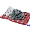 thumbnail image 4 of Simulation Cute Cat Kitten Sound Plush Doll Toy with Sleeping Mat Home Decor, 4 of 11