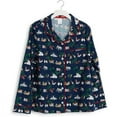 thumbnail image 5 of Vera Bradley Womens 100% Cotton Flannel 2 Piece Pajama Set Snow Globe Motifs Medium, 5 of 6