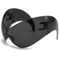 thumbnail image 1 of Gafas de sol deportivas de gran tamaño Y2k para mujer, lentes de sol envolventes de los años 2000, gafas de sol Punk de lujo para hombre 2024, 1 of 4