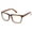 Tortoise, variant on IG Unisex Retro Plain Matte Finish Clear Lens Fashion Glasses in Tortoise
