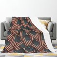 thumbnail image 2 of American Flag Blanket We The People Throw Blankets Soft Flannel America Retro Decor for Couch Bed Sofa Travelling Camping Birthday Christmas Living Room Office 60"x50", 2 of 5