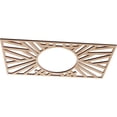 thumbnail image 2 of 20"W x 10"H x 7 3/8"ID x 1/4"T Hoover Wood Fretwork Pierced Ceiling Medallion, Alder, 2 of 3