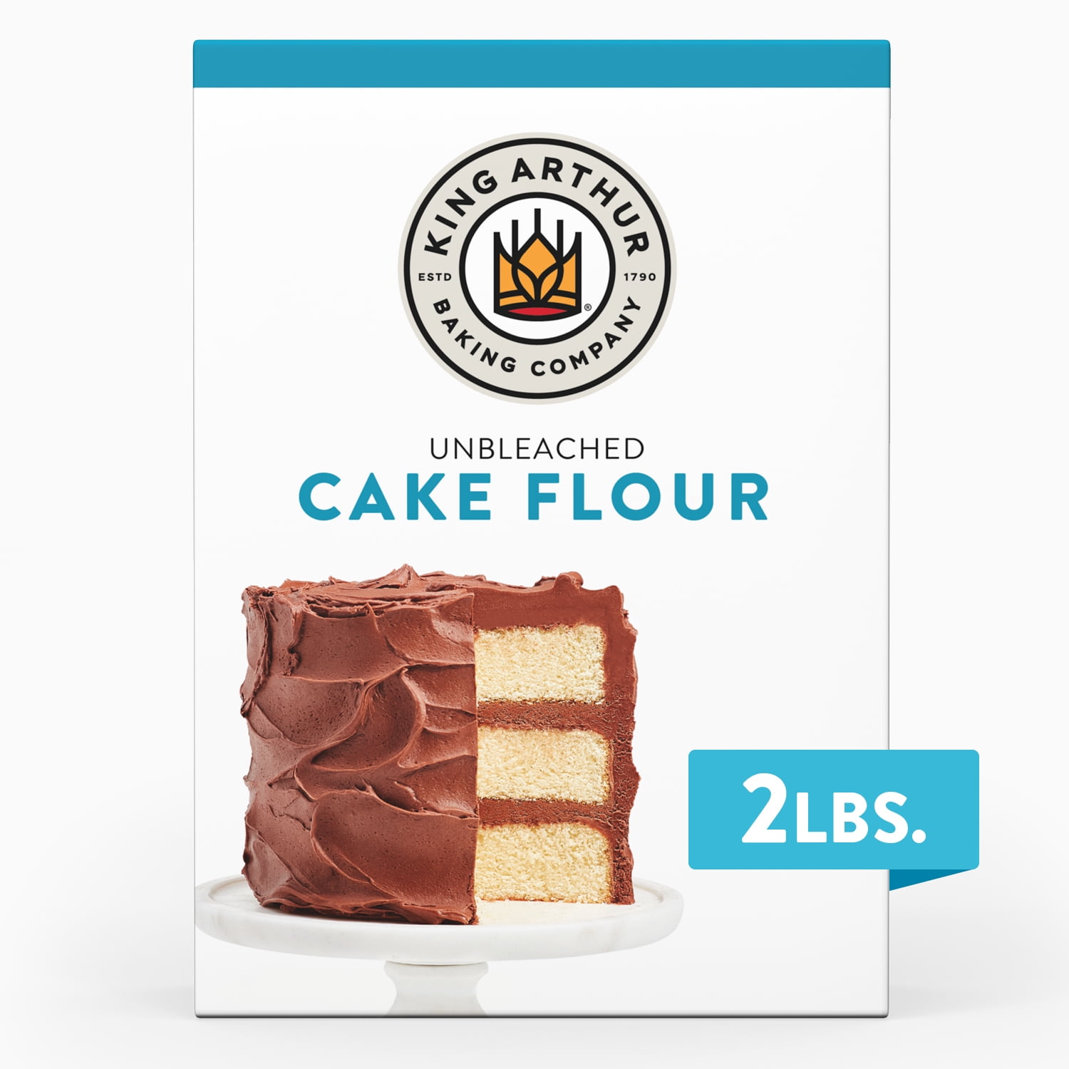 King Arthur Baking Company Non-GMO Project Verified, Preservative Free Unbleached and Unenriched Cake Flour, 2 lb Box