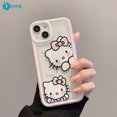 thumbnail image 3 of Sanrio Ins Hello Kitty-funda de teléfono con borde rosa para Iphone 15, 14, 13, 11, 12 Pro Max, X, XR, XS, Y2k, regalo transparente de silicona anticaída, 3 of 3