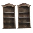 thumbnail image 4 of IFANLANDOR 2 Pcs Étagère de Rangement Miniature Bois Argent Style Rétro Meubles de Jeu pour Enfants, 4 of 8