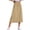 Khaki, variant on Npasoilc High Waist A-Line Skirt for Women Summer Solid Color Side Split Elastic Waist Casual Midi Skirt With Pockets