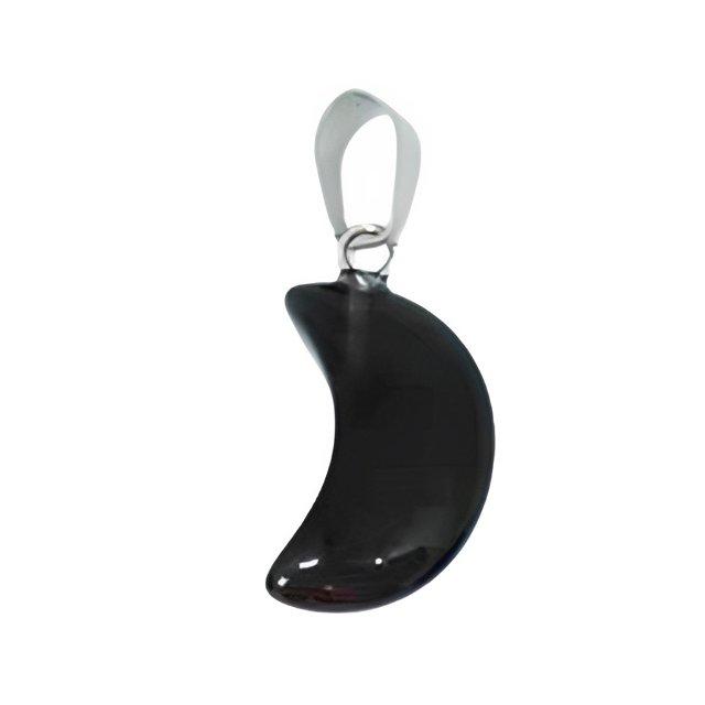 sweethay Colgantes de piedra de cristal con forma de luna, collares exquisitos, , accesorios de gotas para los oídos, joyería DIY, regalos Accesorio para el cabello Negro