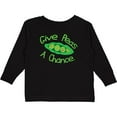 thumbnail image 3 of Inktastic Give Peas A Chance. Boys or Girls Long Sleeve Toddler T-Shirt, 3 of 5