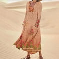 thumbnail image 1 of JUNWELL Robes Grande Taille pour Femmes Robes d'Été Imprimées Manches Longues Col Rond Robes avec Poche jusqu'à 65 % de Réduction, 1 of 5